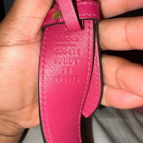 🩷SOLD🩷Authentic Gucci Pink Velvet Matelasse GG Marmont Belt Bag🩷 - Picture 9 of 9